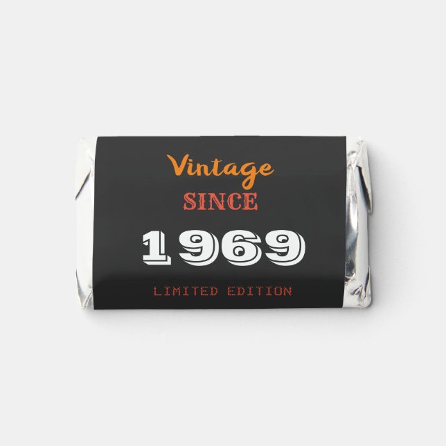 Vintage 1969 Birthday Candy Wrappers – Limited  Hershey's Miniatures (Front)