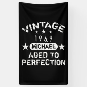 Vintage 1969 Personalized Grunge Banner
