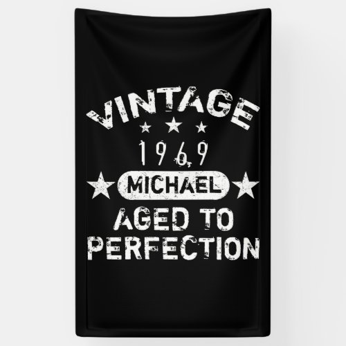 Vintage 1969 Personalized Grunge Banner