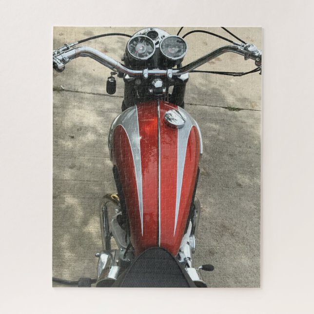 Vintage 1969 Triumph Motorcycle Jigsaw Puzzle (Vertical)