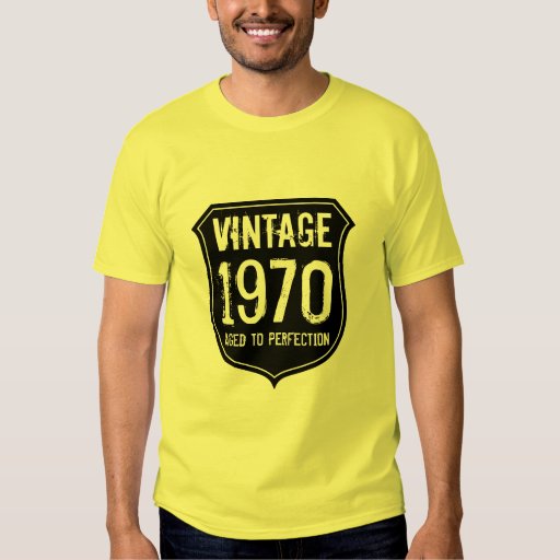 Vintage 1970 aged to perfection t shirt for men | Zazzle