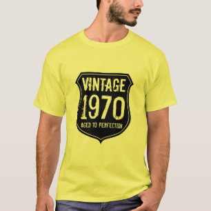 Vintage 1970 aged to perfection t shirt for men