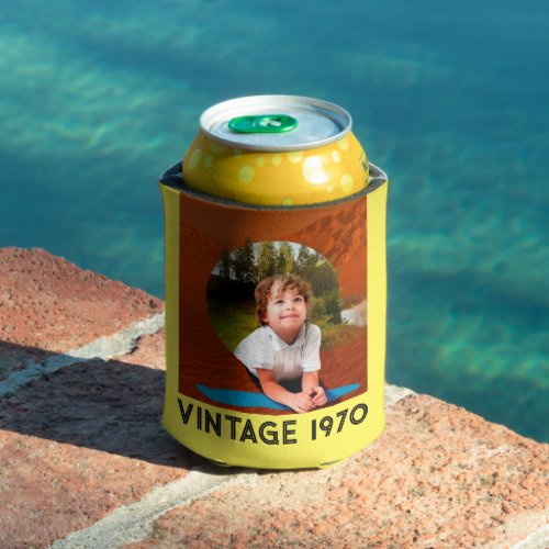 Vintage 1970 Funny Birthday Favors Personalized Can Cooler
