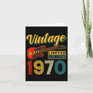 Vintage 1970 Limited Edition Guitar Birth Year Card