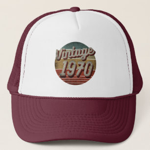 VINTAGE 1970 MEN WOMEN BIRTHDAY GIFT TRUCKER HAT