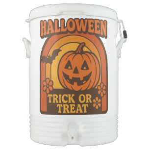 Vintage 1970s Trick or Treat Halloween Beverage Cooler