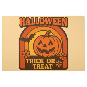Vintage 1970s Trick or Treat Halloween Metal Print