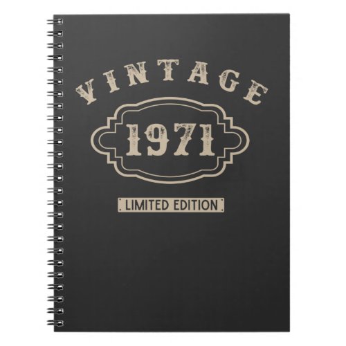 Vintage 1971 50 years old 50th birthday notebook