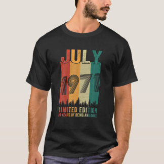 Vintage 1971 50 Years Old Retro Gifts For 50Th Bir T-Shirt