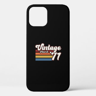 Vintage 1971 50th Birthday March iPhone 12 Case