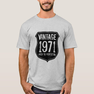 Vintage 1971 aged to perfection t shirt for men