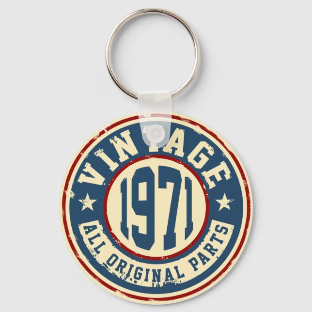 Vintage 1971 All Original Part Keychain (Front)