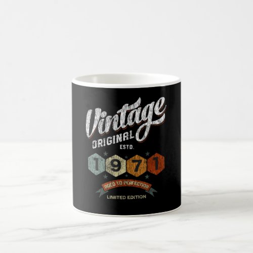 Vintage 1971 Bday Aged To Perfection 50th Birthday Coffee Mug