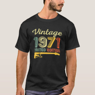 Vintage 1971 Birthday Guitar 51st Birthday 51 T-Shirt