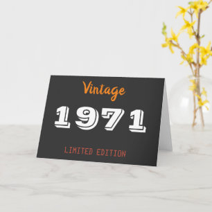 Vintage 1971 limited edition Birthday Gift Card