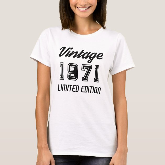 Vintage 1971 Limited Edition Birthday T 