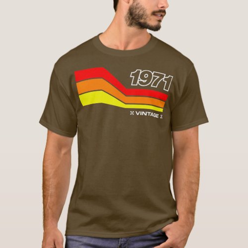 Vintage 1971 Retro Motocross dirt bike 50th T_Shirt
