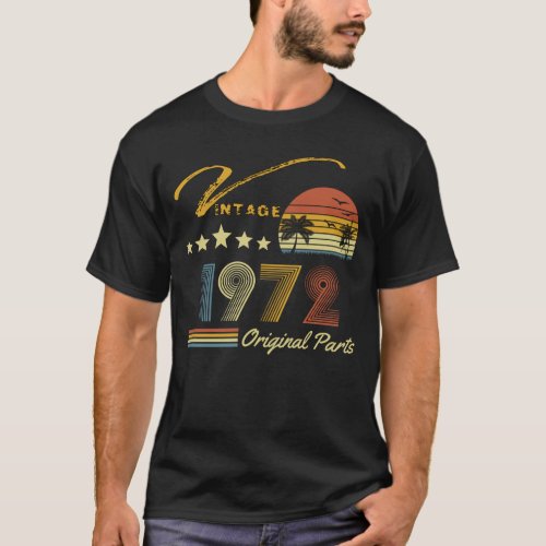 Vintage 1972 49th Birthday 49 Years Old T_Shirt