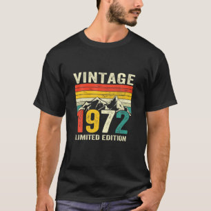 Vintage 1972 50Th Birthday 50 Year Old Retro Gift T-Shirt