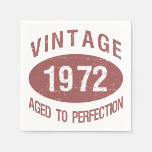 Vintage 1972 50th Birthday Napkins