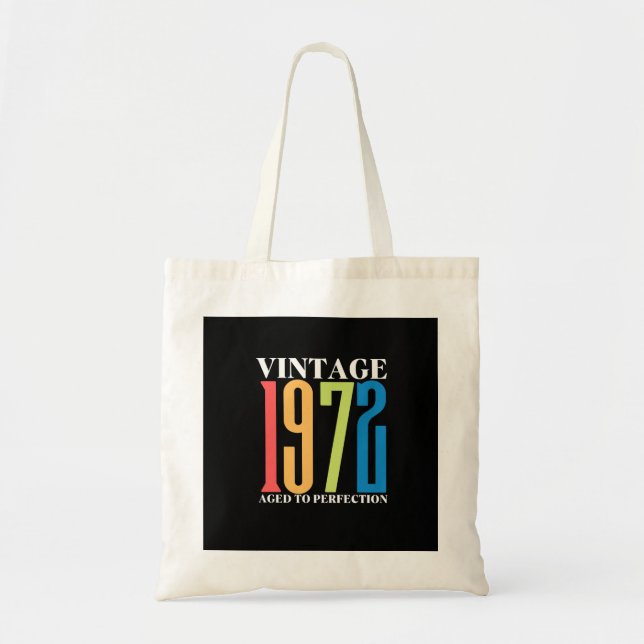 Vintage 1972 ,50th Birthday Tote Bag (Front)