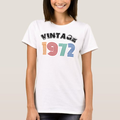 Vintage 1972 52nd Birthday T_Shirt