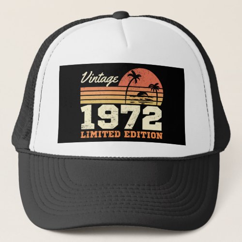Vintage 1972 52nd Birthday Trucker Hat