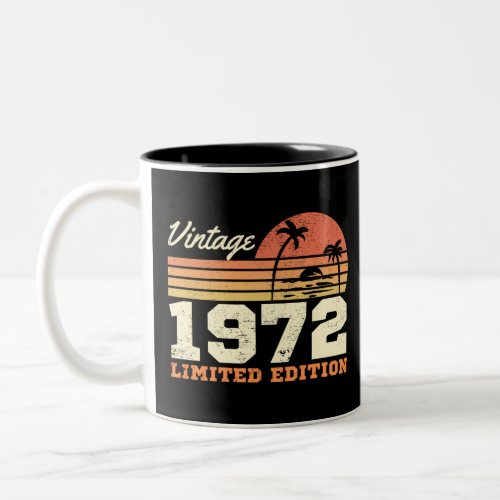 Vintage 1972 52nd Birthday Two_Tone Coffee Mug