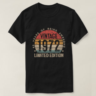 Vintage 1972 53rd Birthday Gifts For Men Women 53 T-Shirt
