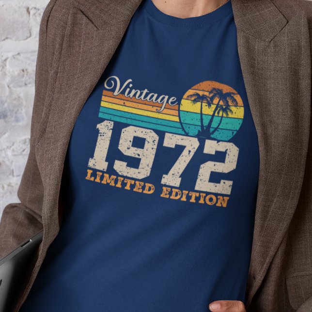 Vintage 1972 Birthday Retro Groovy Celebration T-Shirt (Creator Uploaded)
