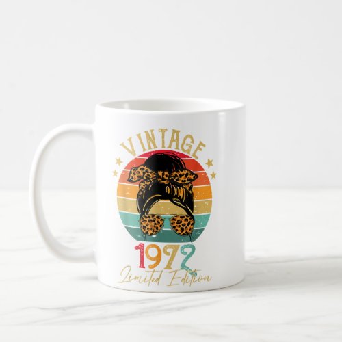 Vintage 1972 Messy Bun Mom 49th Birthday Womens 49 Coffee Mug