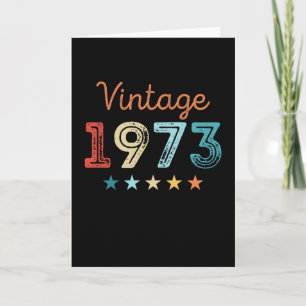 Vintage 1973 50th Birthday Retro Gift 50 year old Card
