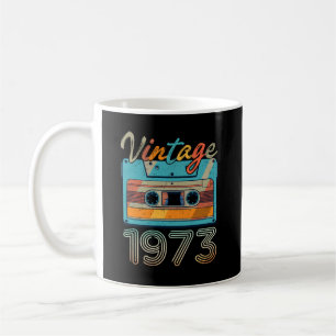 Vintage 1973 Cassette Tape Retro 50th Birthday 50 Coffee Mug