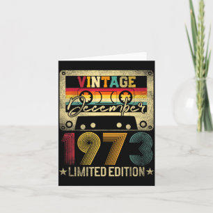 Vintage 1973 December 52 Years Old 52nd Birthday M Card