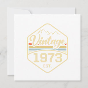 Vintage 1973 Est 48th Birthday Gift Invitation