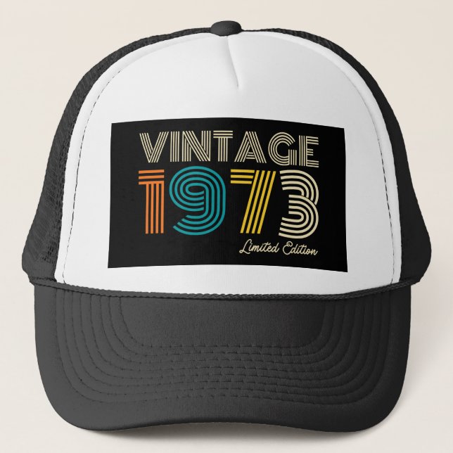 Vintage 1973 Limited Edition 50th Birthday Trucker Hat (Front)