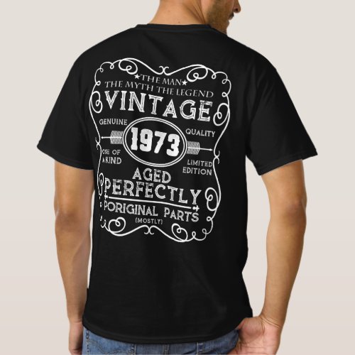 Vintage 1973 Man Myth Legend 48th Birthday T_Shirt