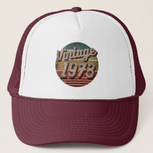 VINTAGE 1973 MEN WOMEN BIRTHDAY GIFT TRUCKER HAT