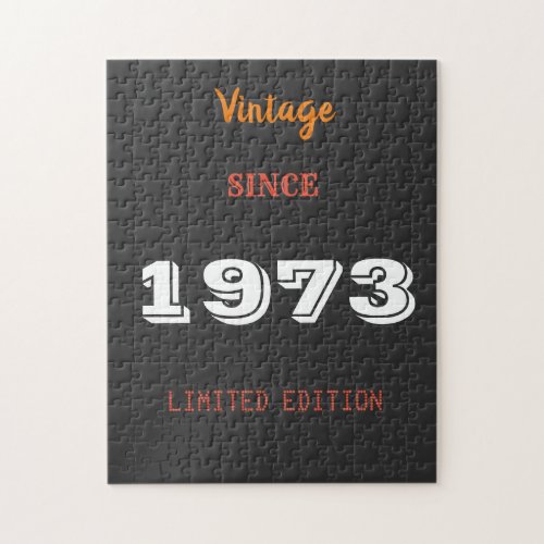 Vintage 1973 year limited edition 50th Birthday Jigsaw Puzzle