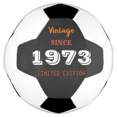 Vintage 1973 year limited edition 50th Birthday Soccer Ball