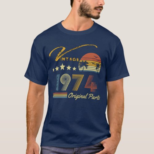 Vintage 1974 _ 47th Birthday T_Shirt