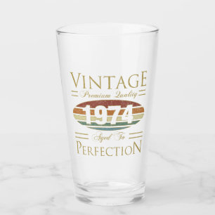 Vintage 1974 50th Birthday Glass