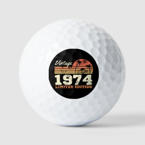 Vintage 1974 50th Birthday Golf Balls