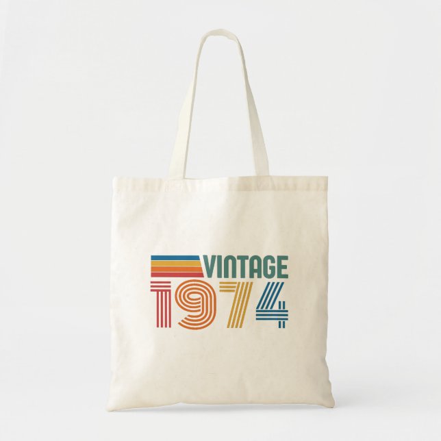 Vintage 1974 50th Birthday Tote Bag (Front)