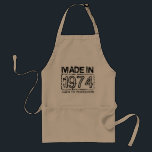 Vintage 1974 aged to perfection apron for men<br><div class="desc">Vintage 1974 aged to perfection apron for men. Cute birthday gift idea for dad,  uncle,  grandpa,  brother,  husband etc. Beige BBQ apron with personalizable age joke. Men's humor with custom date.</div>