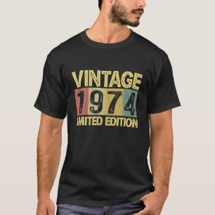 Vintage 1974 Bday 48 Years Old Funny 48th Birthday T-Shirt