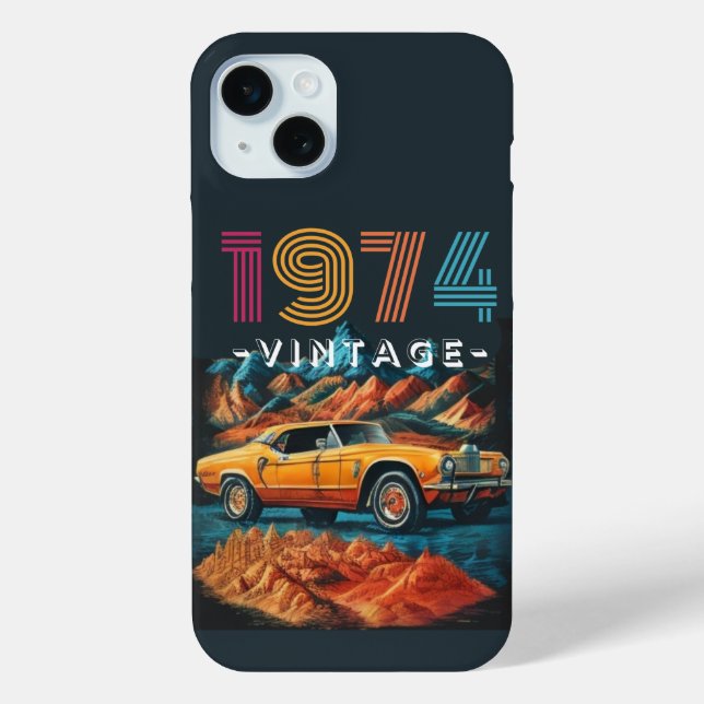 Vintage 1974 cool car  Case-Mate iPhone case (Back)