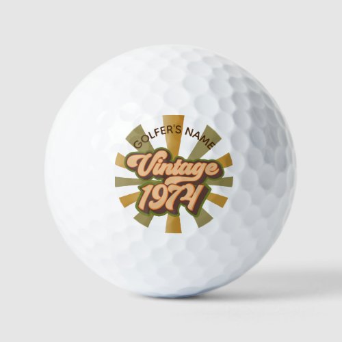 Vintage 1974 Custom  Golf Balls