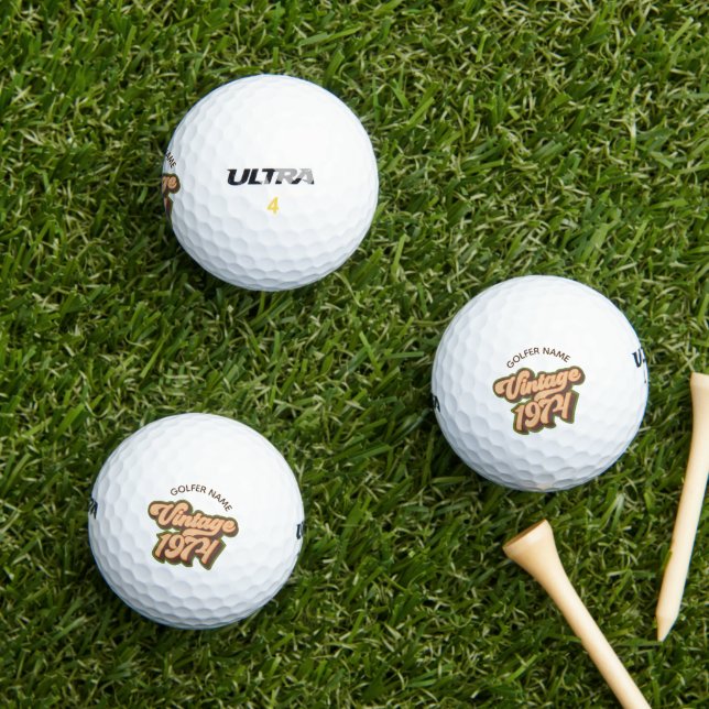 Vintage 1974 Custom Golf Balls (Insitu Grass)