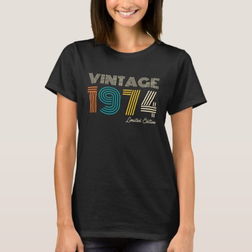 Vintage 1974 Limited Edition 50th Birthday T_Shirt